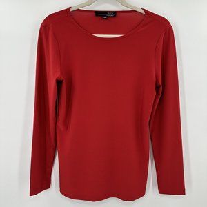 Liv by Habitat Clothes Red‎ Solid Knit Long Sleeve Tee Size XS